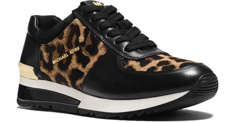 michael kors leopard tennis shoes